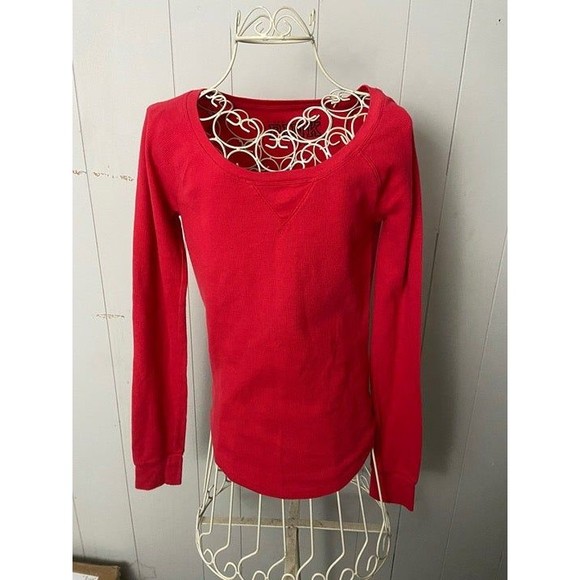 PINK Victoria's Secret Tops - VS PINK Red‎ long sleeve top